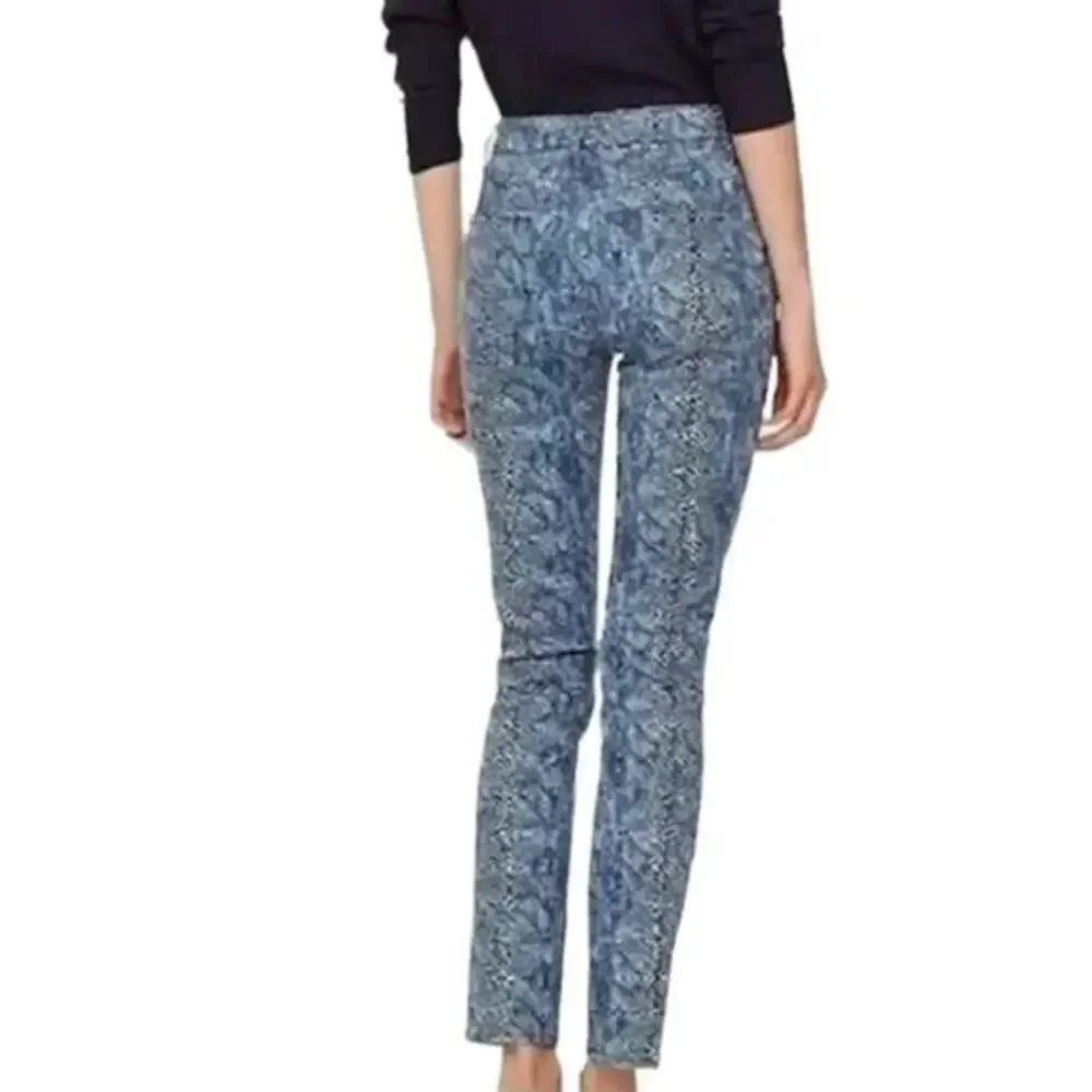 Tory Burch Snake Print Mid Rise Skinny Jeans 26